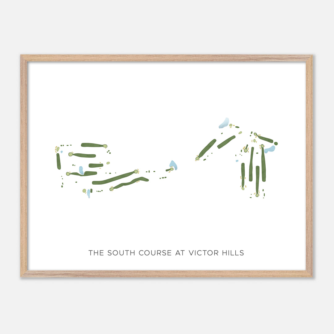 Print of The South Course At Victor Hills Modern Map