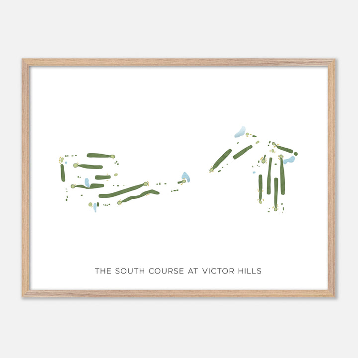 Print of The South Course At Victor Hills Modern Map