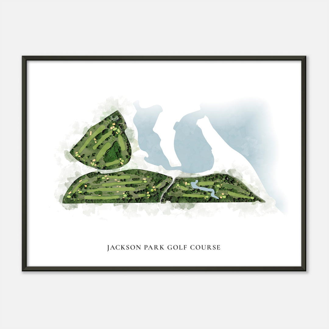 Print of Jackson Park Golf Course Classic Map