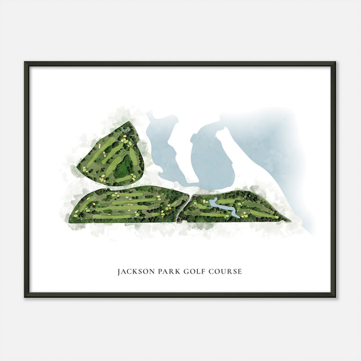 Print of Jackson Park Golf Course Classic Map