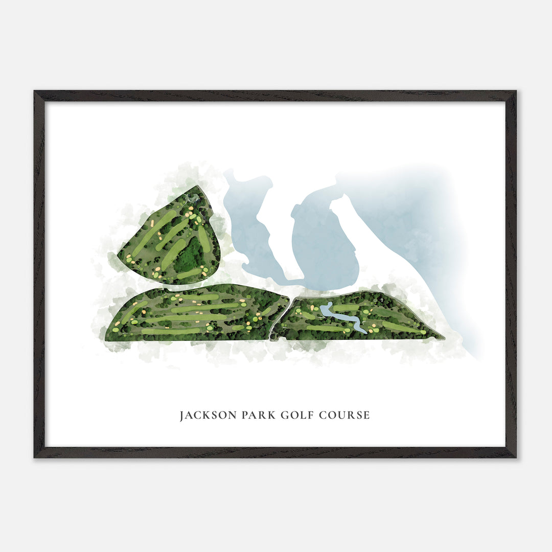 Print of Jackson Park Golf Course Classic Map
