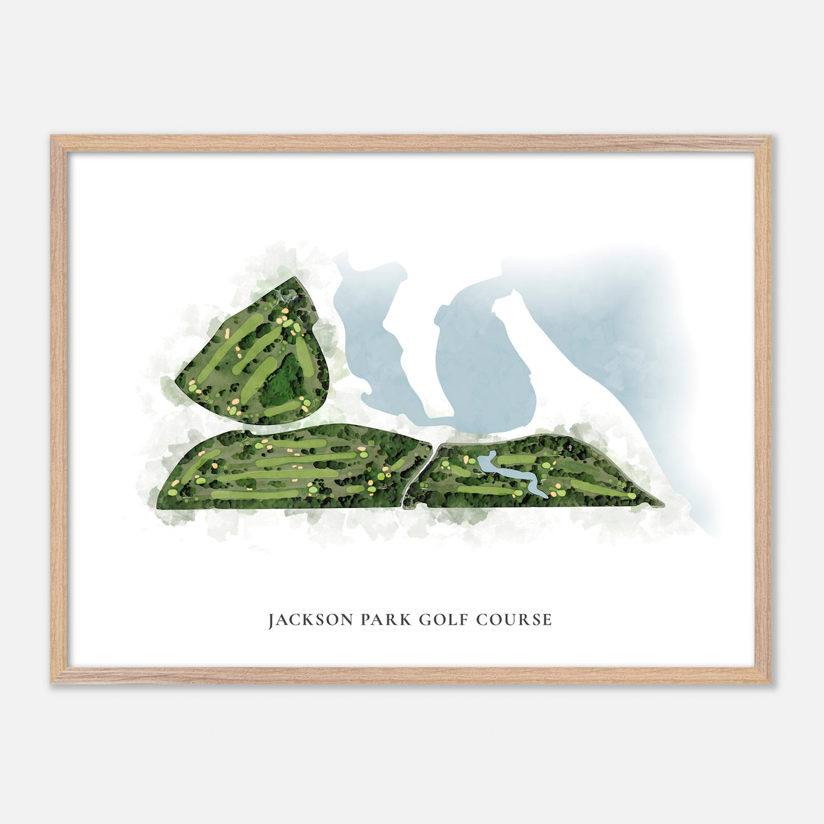 Print of Jackson Park Golf Course Classic Map
