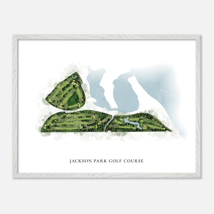 Print of Jackson Park Golf Course Classic Map