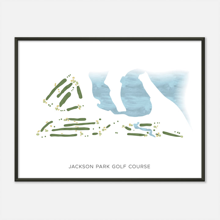 Print of Jackson Park Golf Course Modern Map