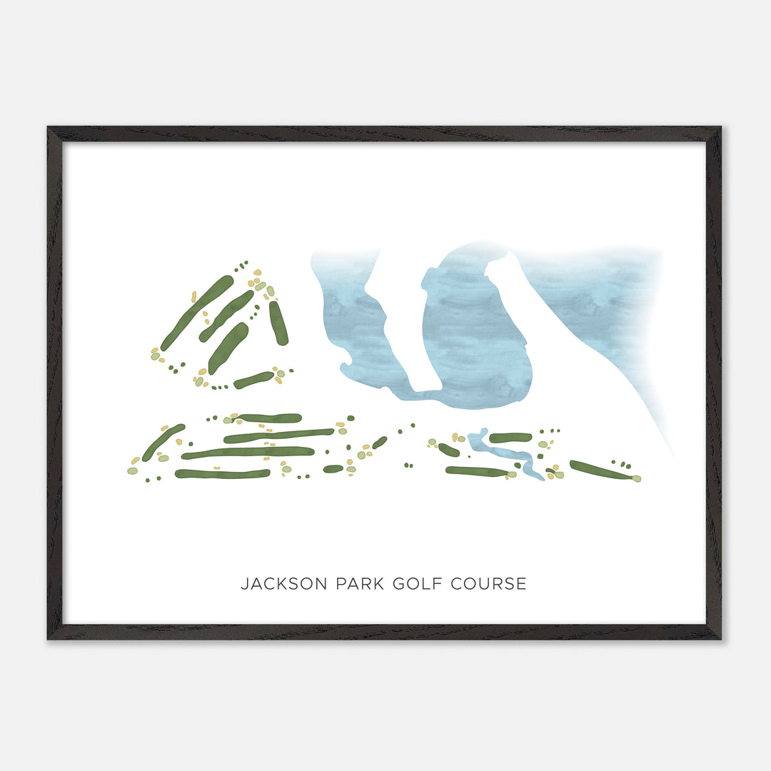 Print of Jackson Park Golf Course Modern Map