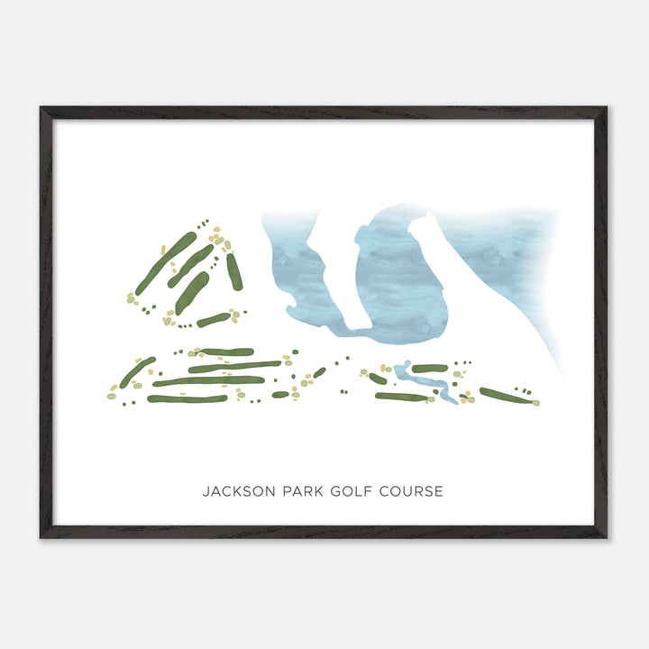 Print of Jackson Park Golf Course Modern Map