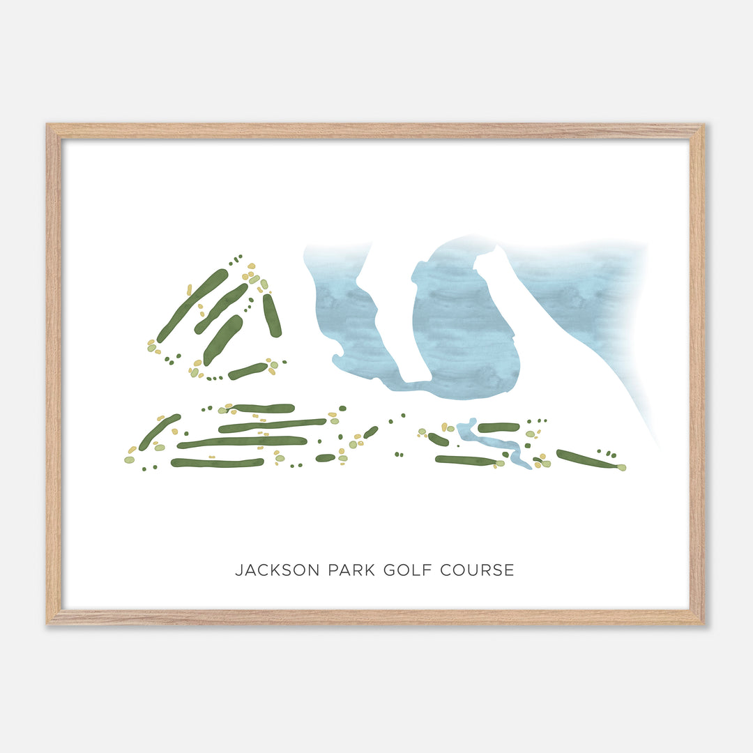 Print of Jackson Park Golf Course Modern Map