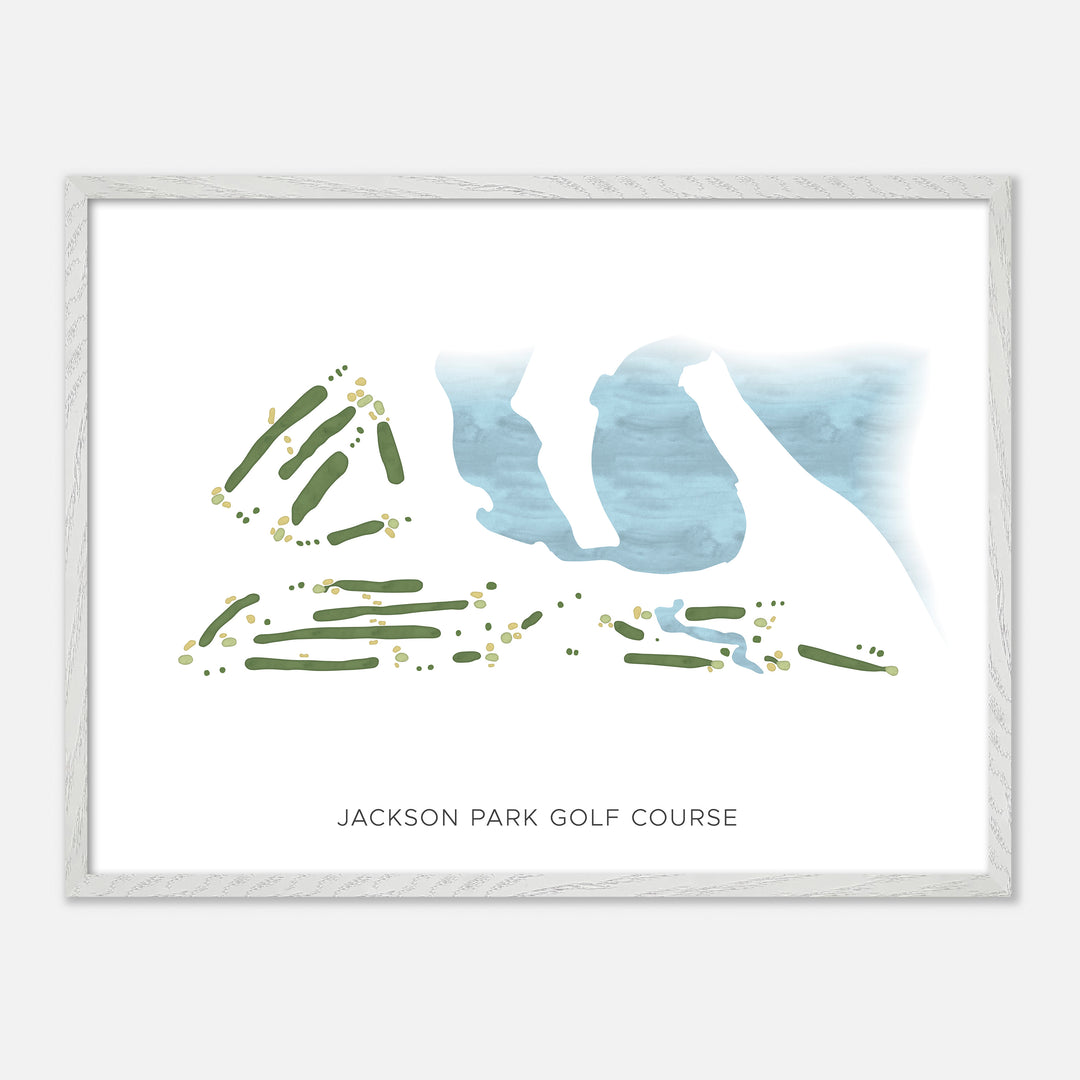 Print of Jackson Park Golf Course Modern Map