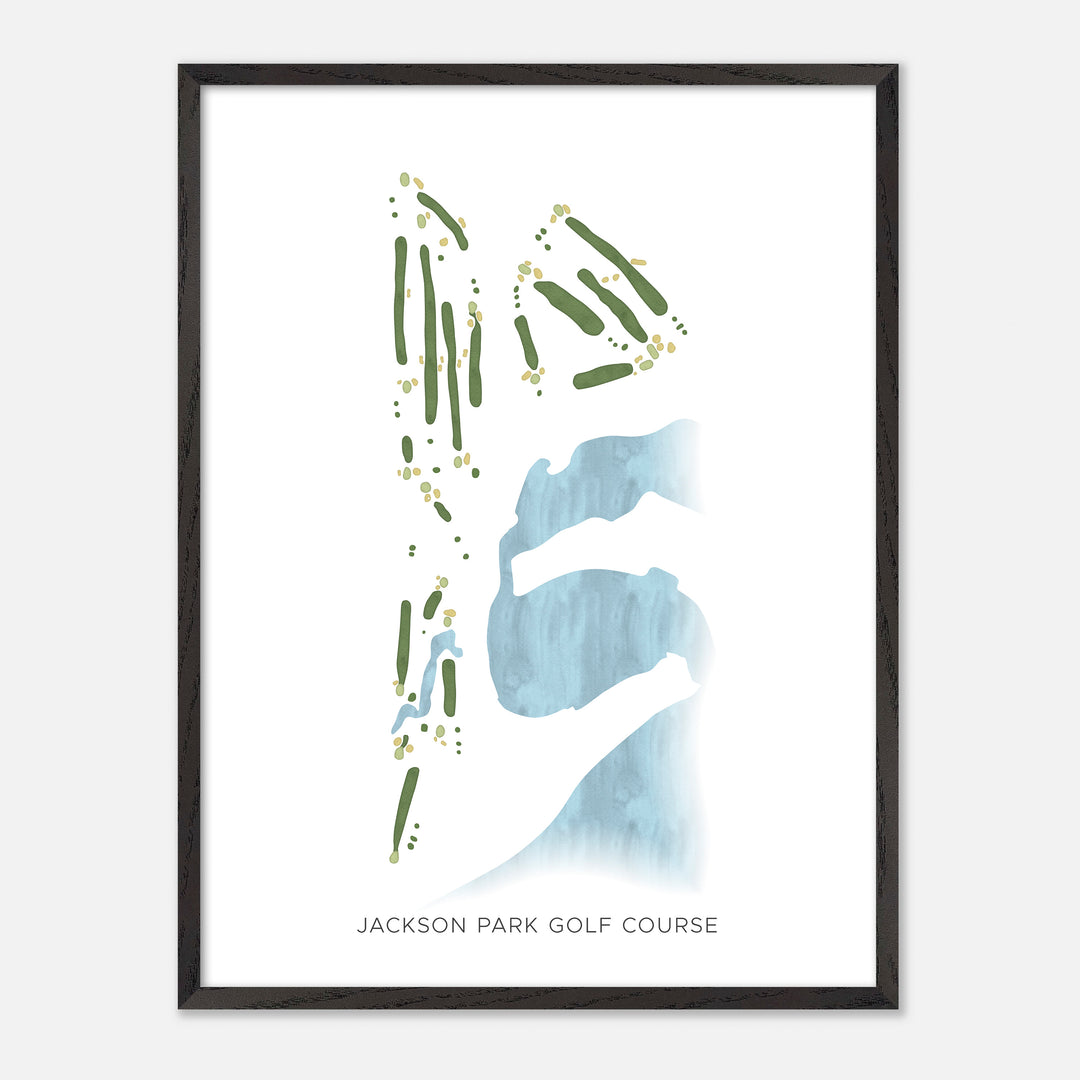Print of Jackson Park Golf Course Modern Map