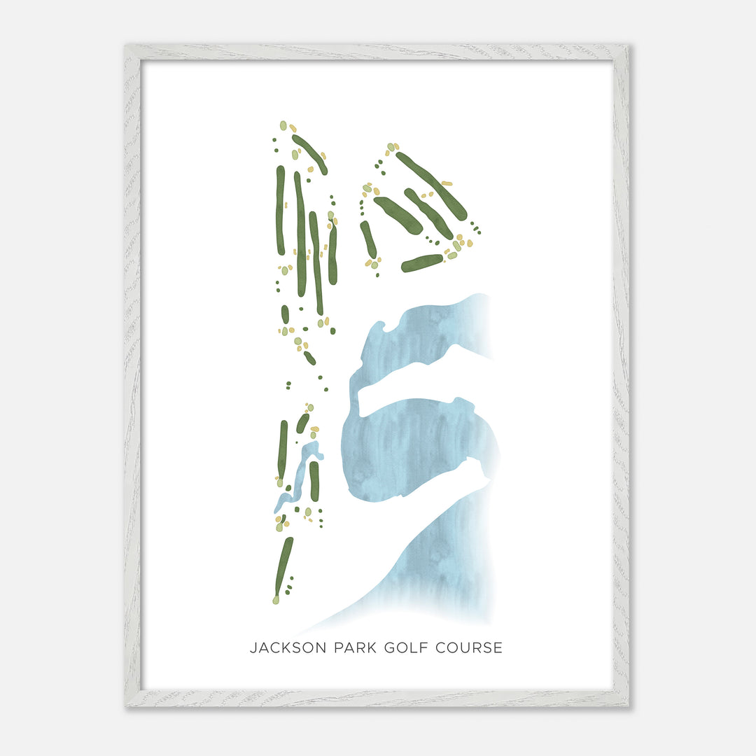 Print of Jackson Park Golf Course Modern Map