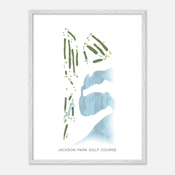 Print of Jackson Park Golf Course Modern Map
