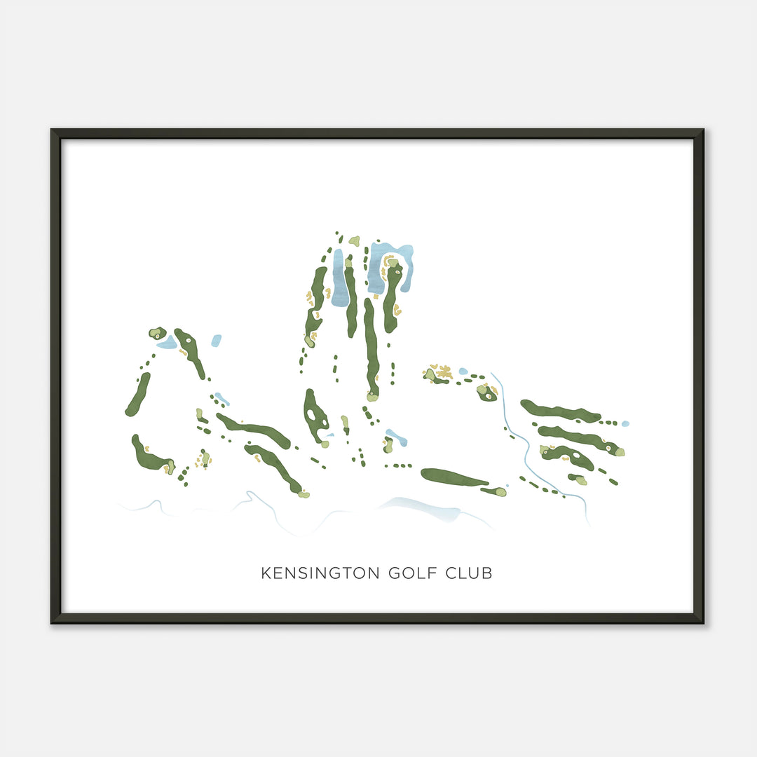 Print of Kensington Golf Club Modern Map