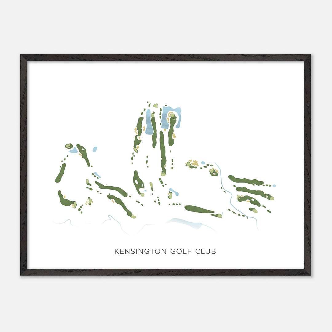 Print of Kensington Golf Club Modern Map
