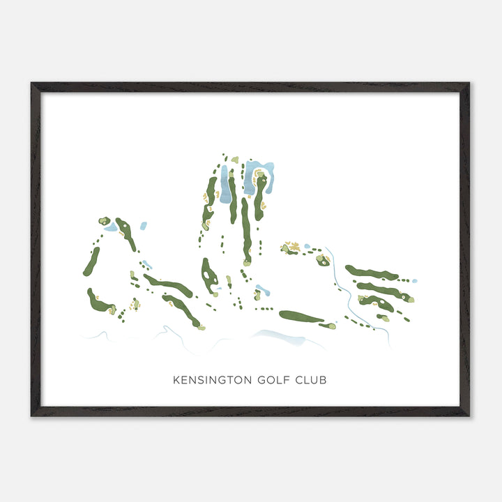 Print of Kensington Golf Club Modern Map