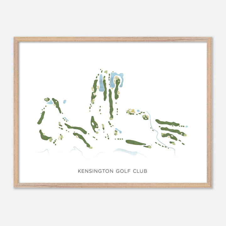 Print of Kensington Golf Club Modern Map