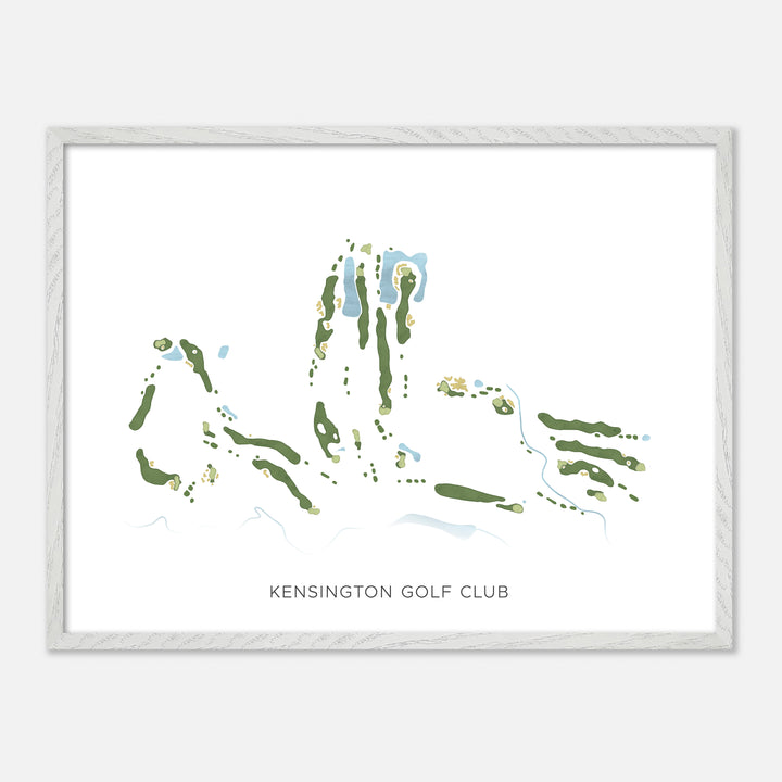 Print of Kensington Golf Club Modern Map
