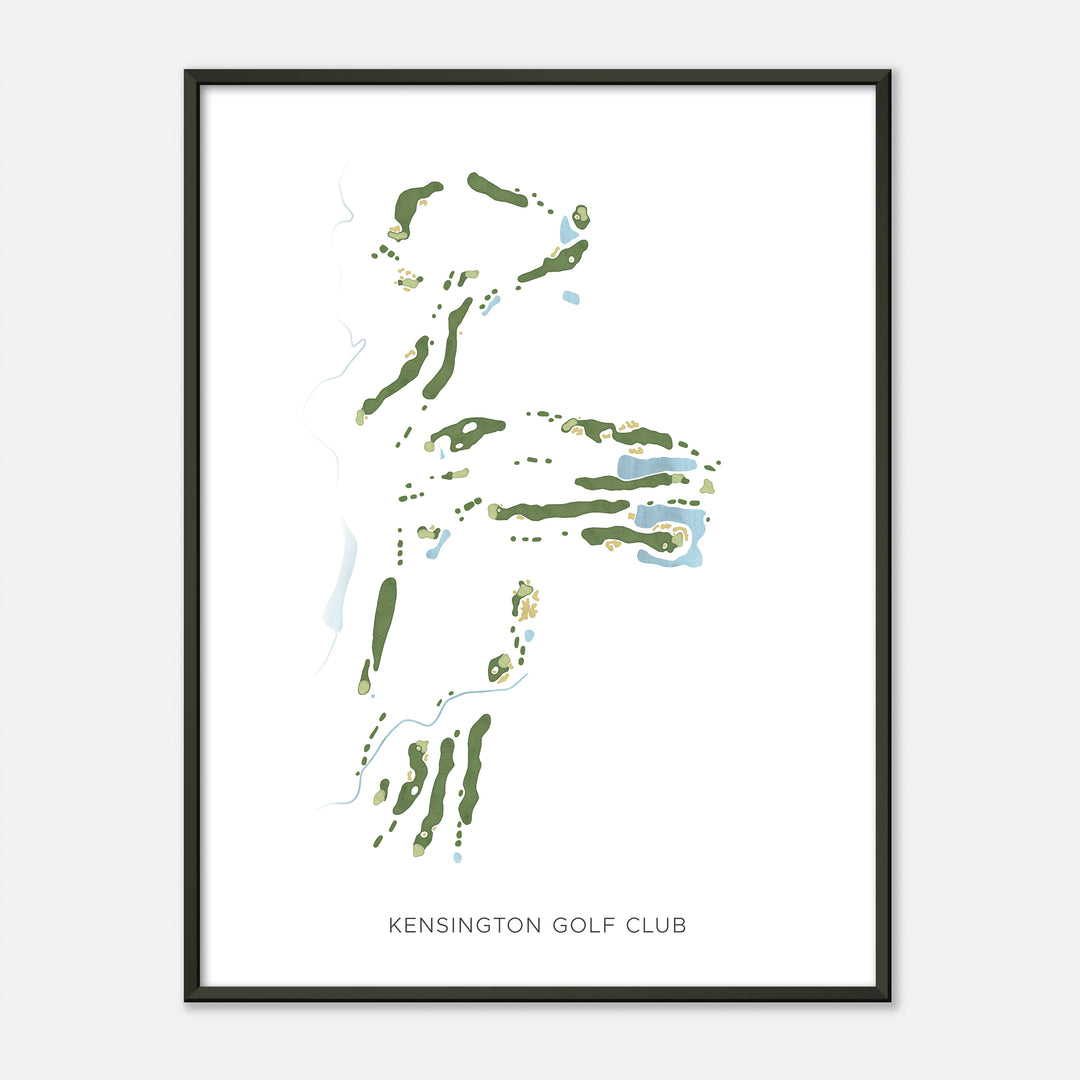 Print of Kensington Golf Club Modern Map