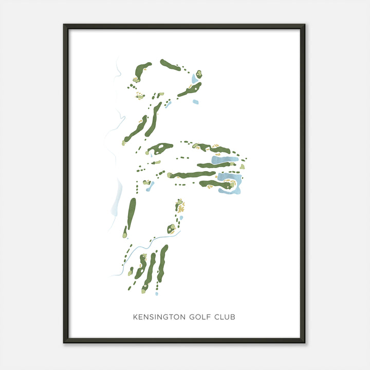 Print of Kensington Golf Club Modern Map