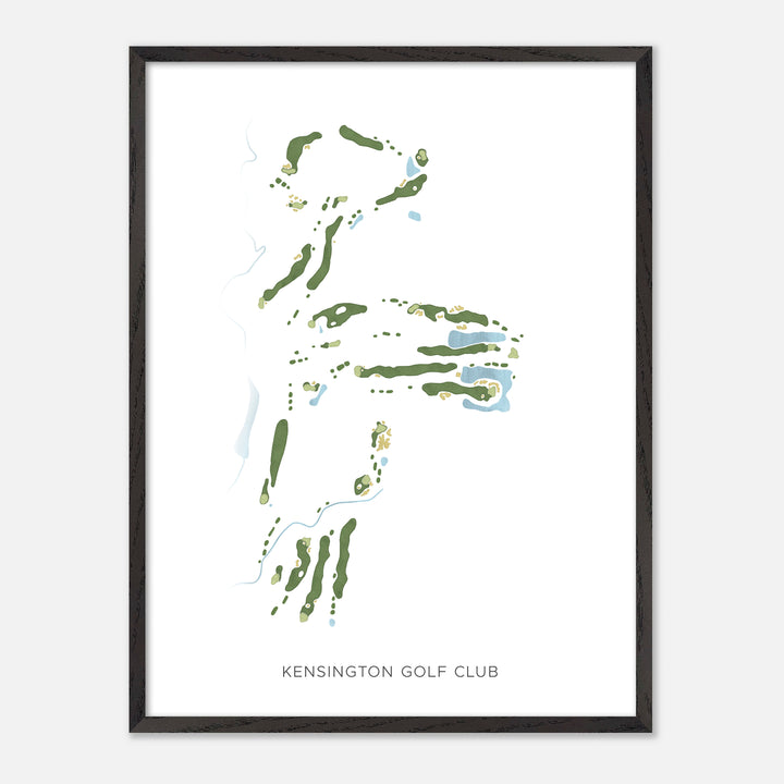 Print of Kensington Golf Club Modern Map