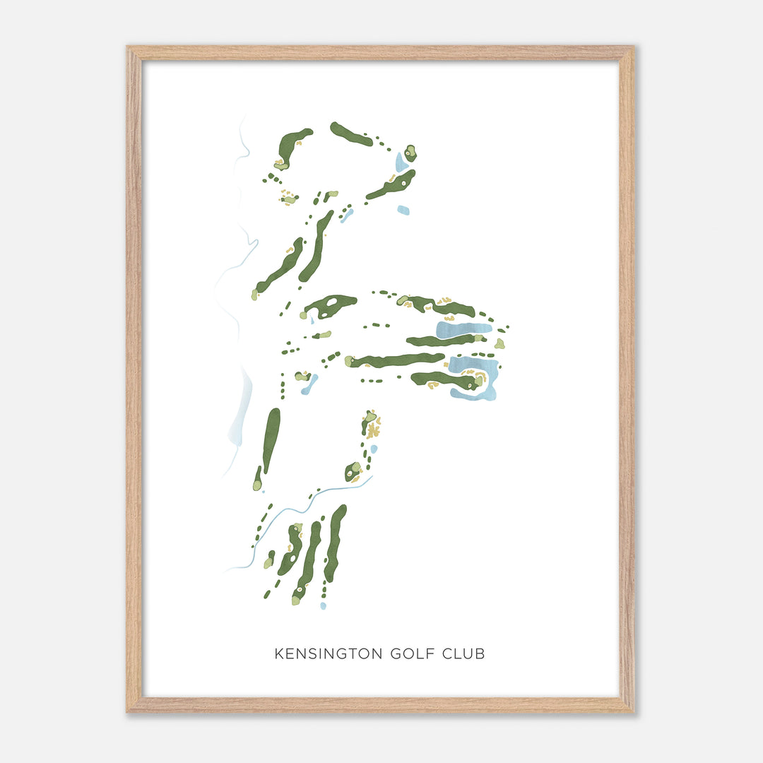 Print of Kensington Golf Club Modern Map