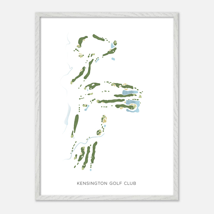 Print of Kensington Golf Club Modern Map