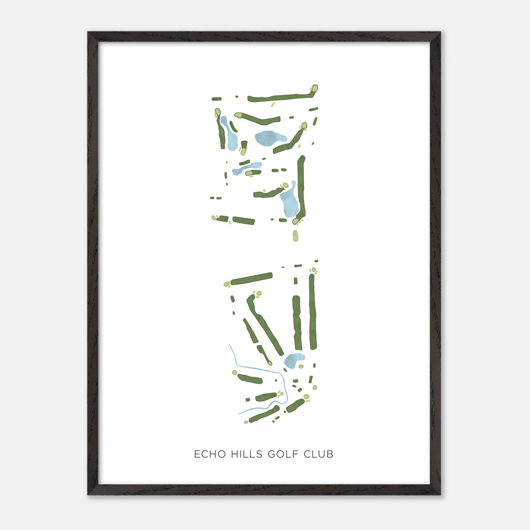 Print of Echo Hills Golf Club Modern Map