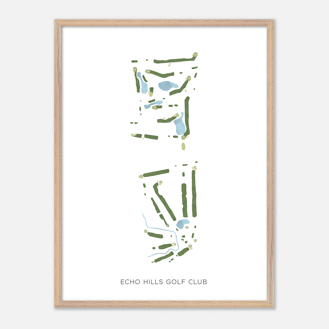 Print of Echo Hills Golf Club Modern Map