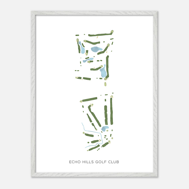 Print of Echo Hills Golf Club Modern Map