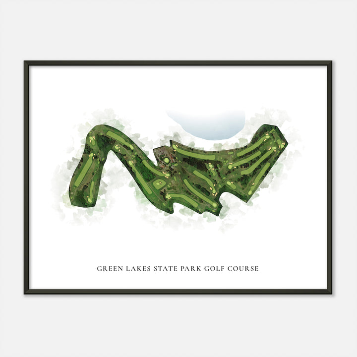 Print of Green Lakes State Park Golf Course Classic Map