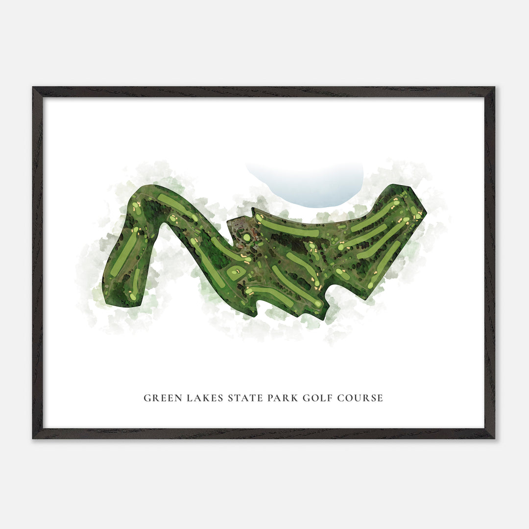 Print of Green Lakes State Park Golf Course Classic Map