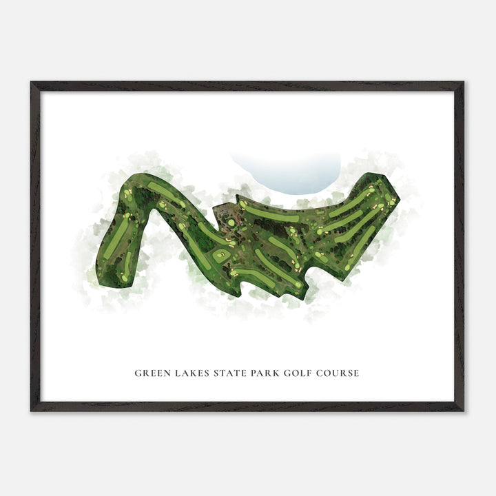 Print of Green Lakes State Park Golf Course Classic Map
