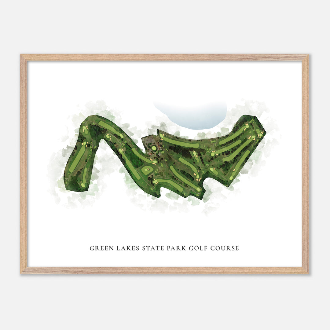 Print of Green Lakes State Park Golf Course Classic Map