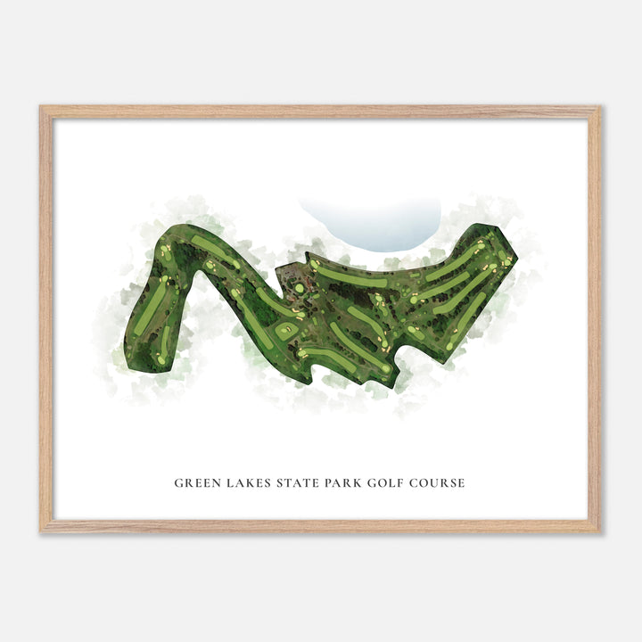 Print of Green Lakes State Park Golf Course Classic Map