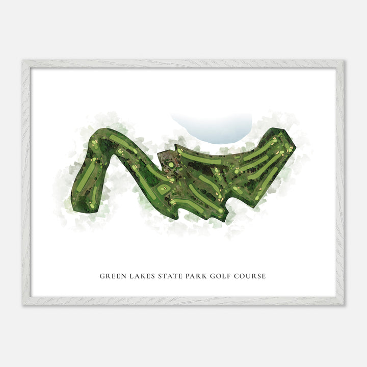 Print of Green Lakes State Park Golf Course Classic Map