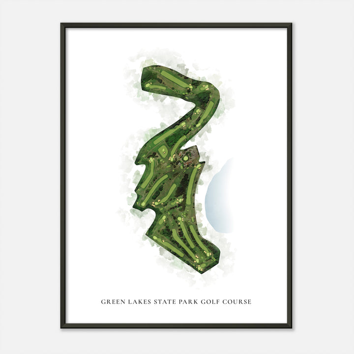 Print of Green Lakes State Park Golf Course Classic Map