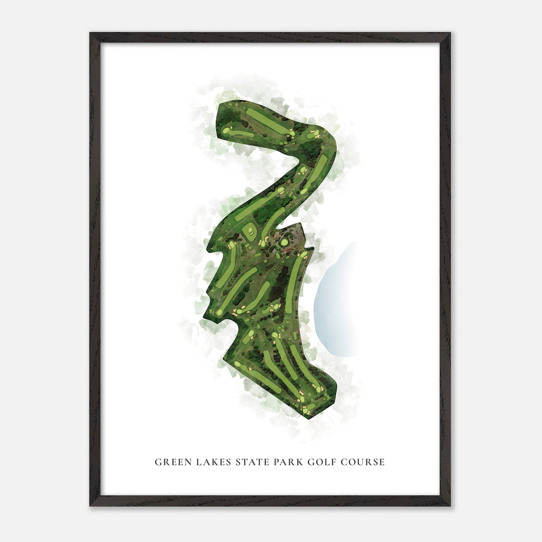 Print of Green Lakes State Park Golf Course Classic Map