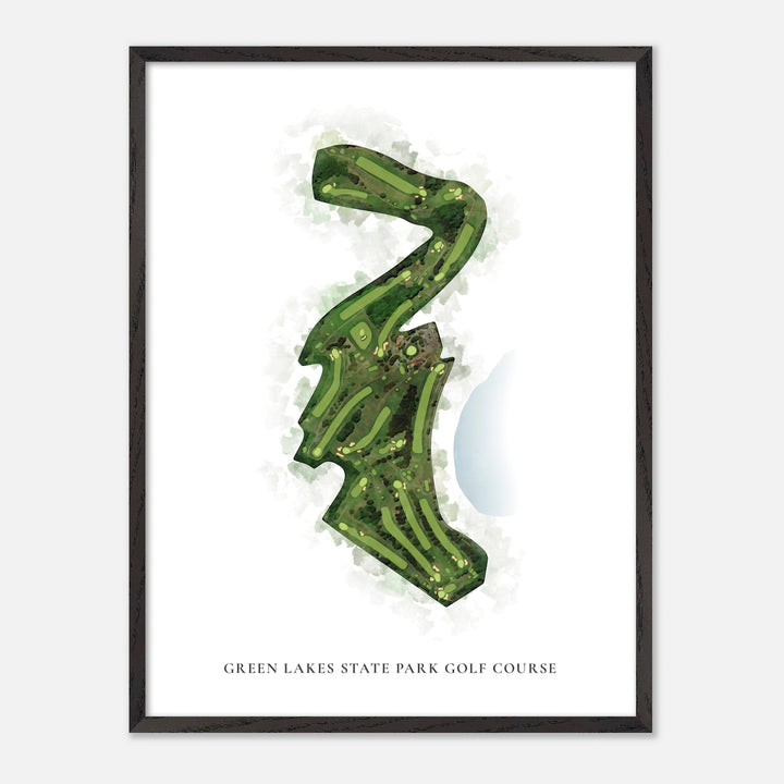 Print of Green Lakes State Park Golf Course Classic Map