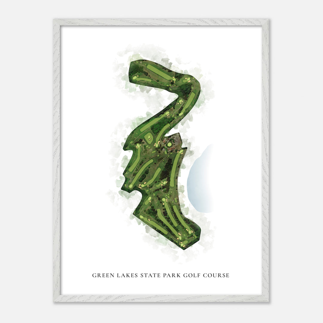 Print of Green Lakes State Park Golf Course Classic Map