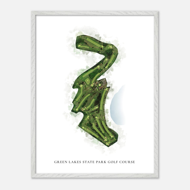 Print of Green Lakes State Park Golf Course Classic Map