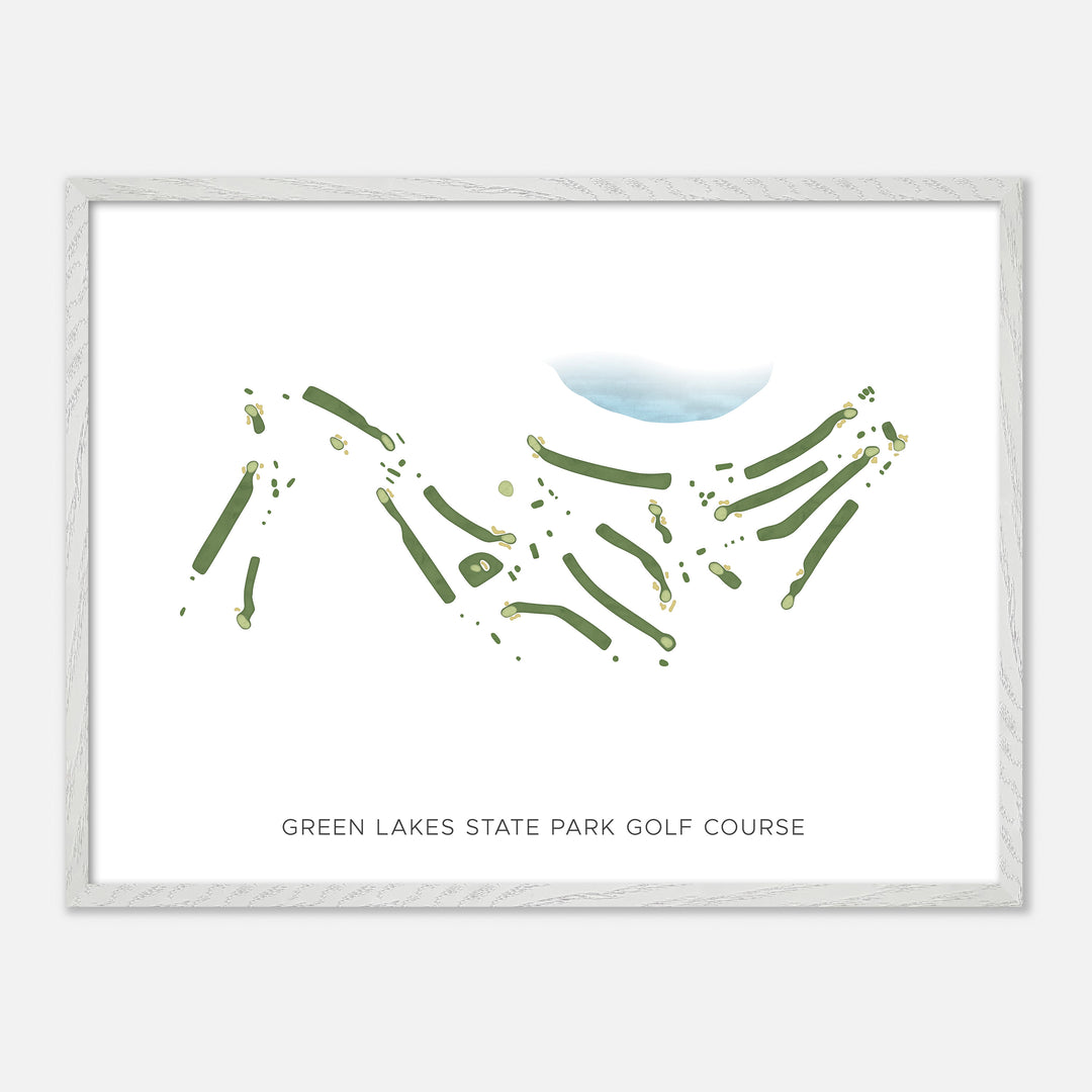 Print of Green Lakes State Park Golf Course Modern Map