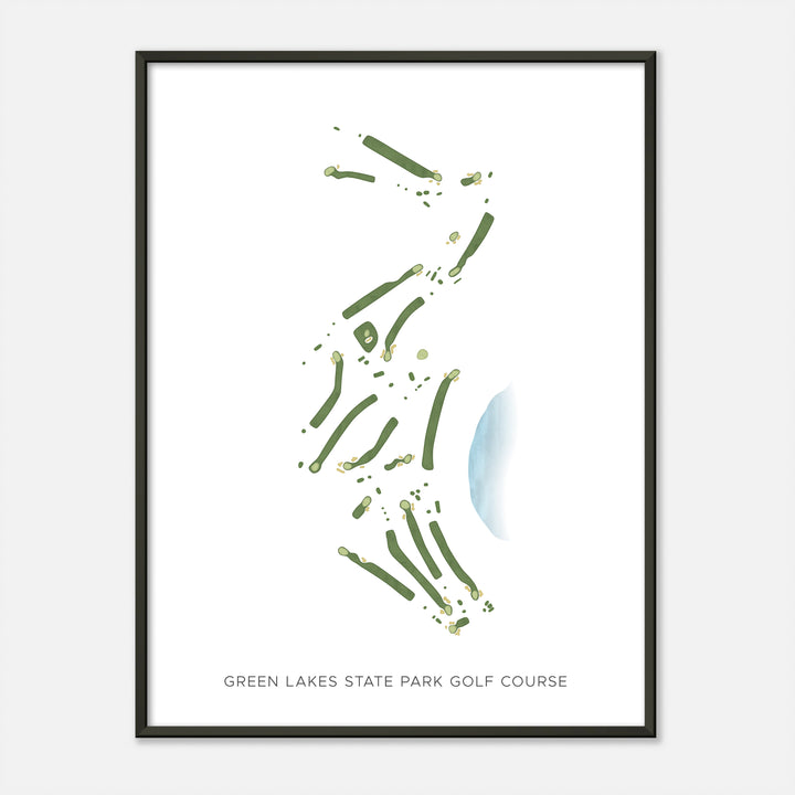Print of Green Lakes State Park Golf Course Modern Map