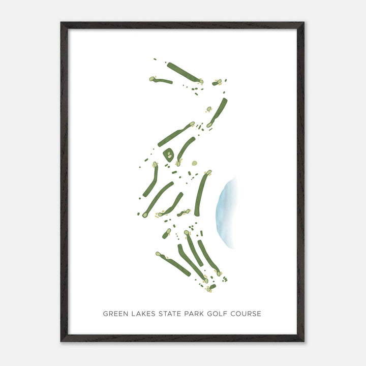 Print of Green Lakes State Park Golf Course Modern Map