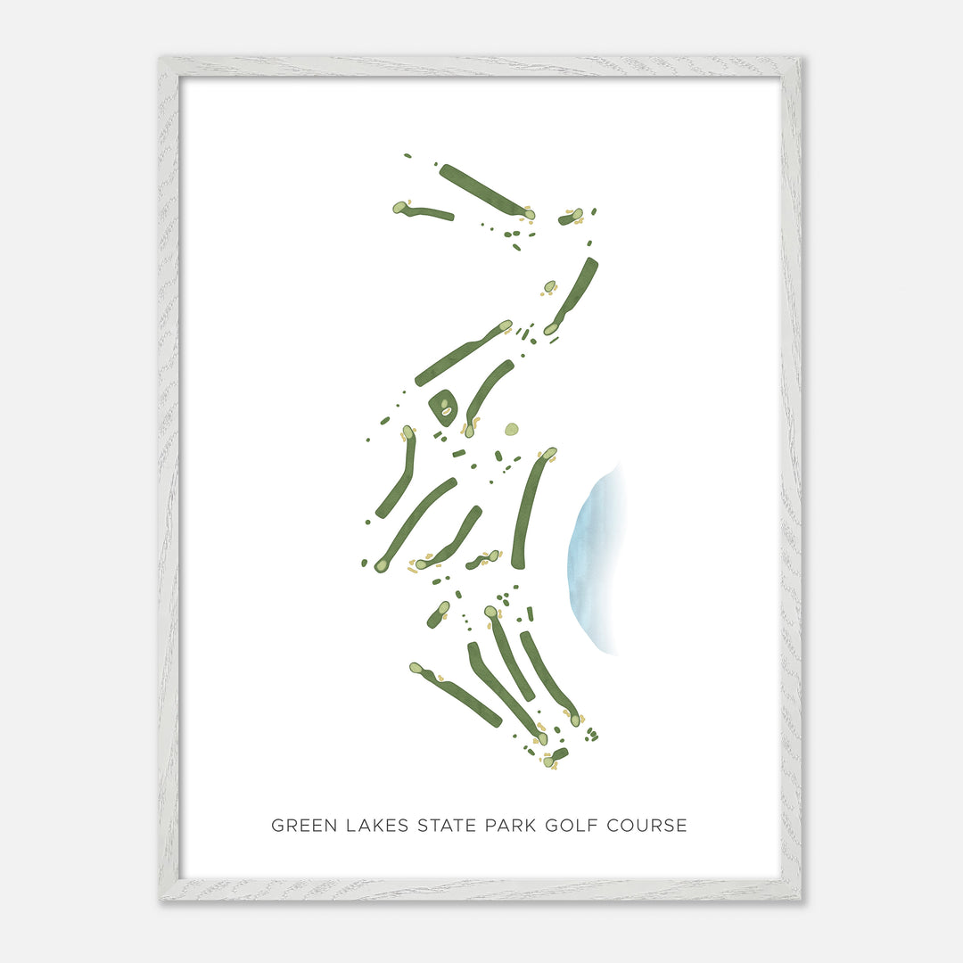 Print of Green Lakes State Park Golf Course Modern Map