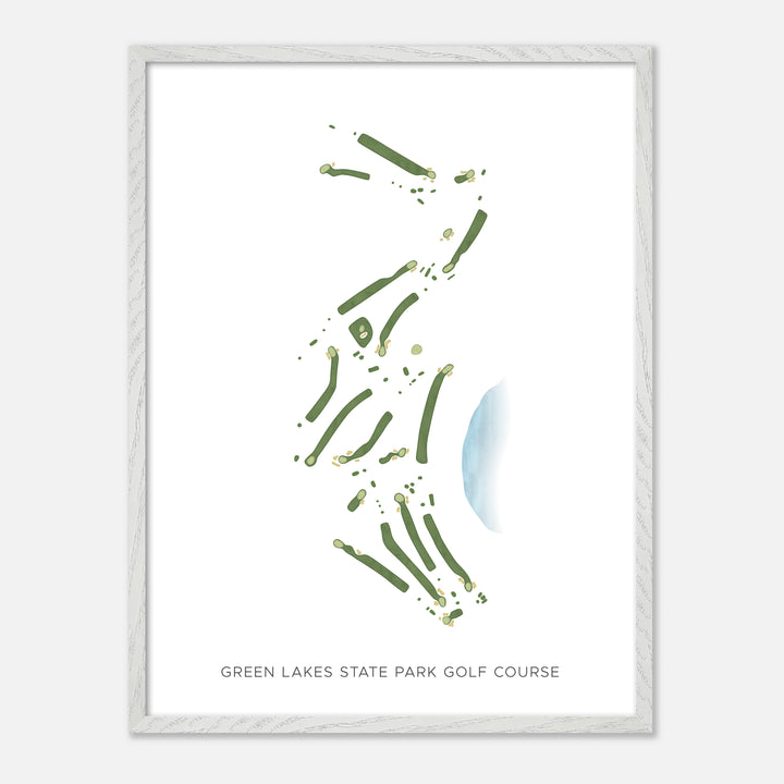 Print of Green Lakes State Park Golf Course Modern Map