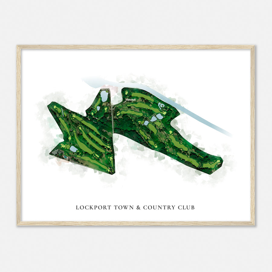 Print of Lockport Town & Country Club Classic Map