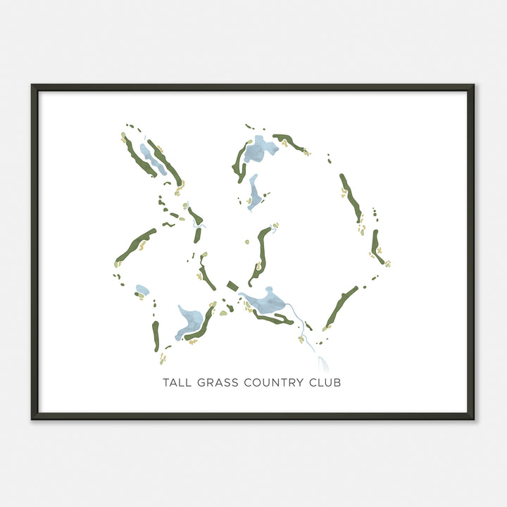 Print of Tall Grass Country Club Modern Map