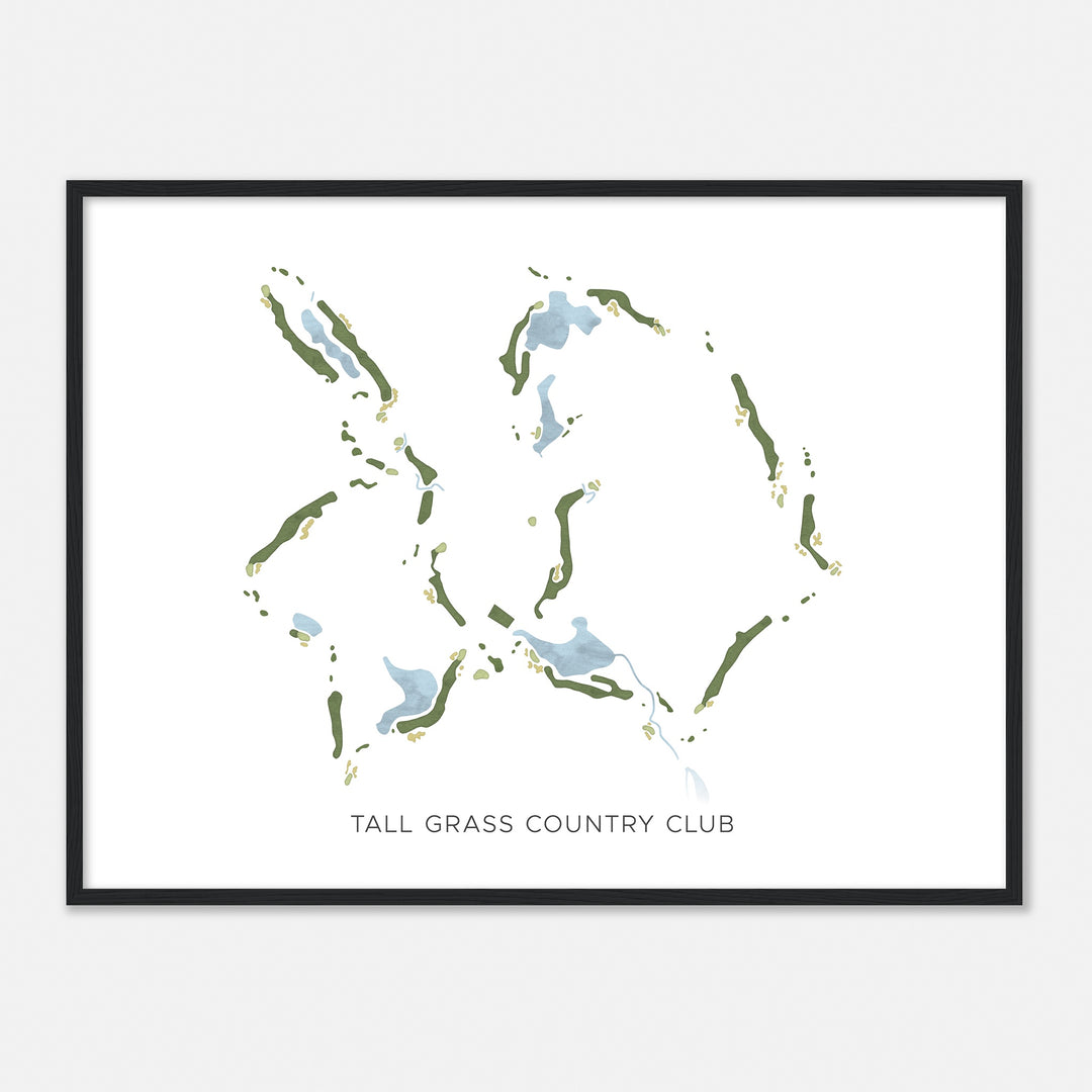 Print of Tall Grass Country Club Modern Map