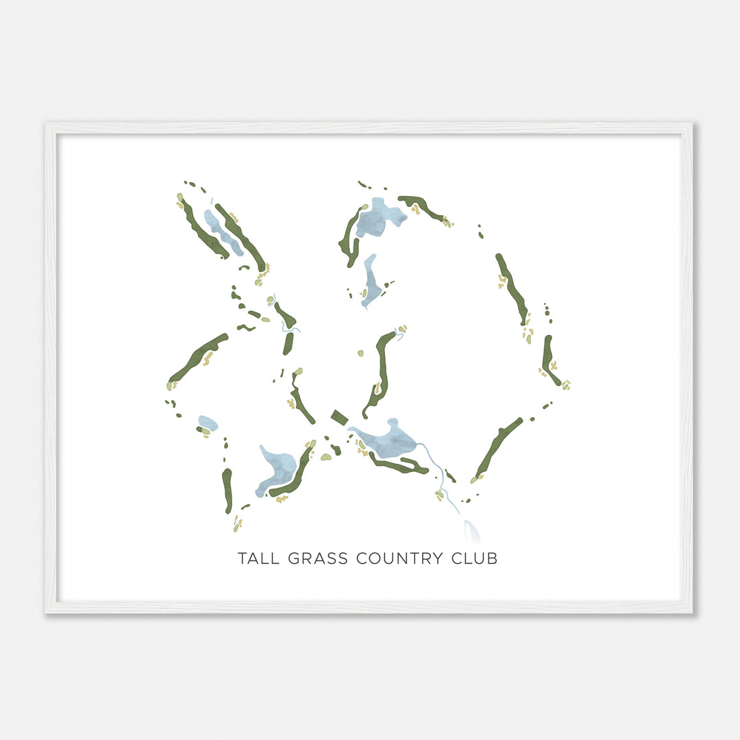 Print of Tall Grass Country Club Modern Map