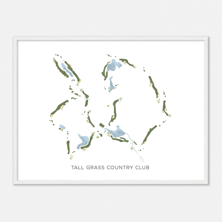 Print of Tall Grass Country Club Modern Map