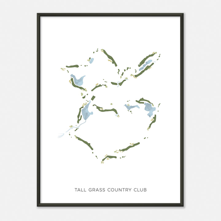 Print of Tall Grass Country Club Modern Map